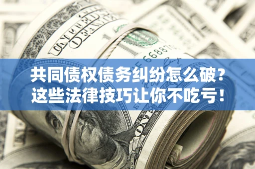 武汉共同债权债务纠纷怎么破？这些法律技巧让你不吃亏！